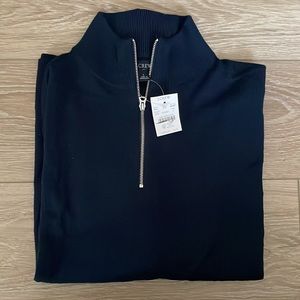 J Crew Factory Merino wool-blend half-zip sweater
BB697